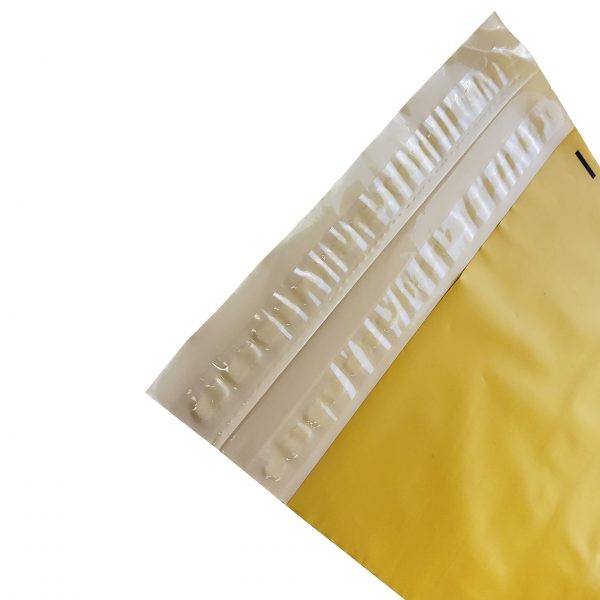 Yellow Poly Mailer with double adhesive strip